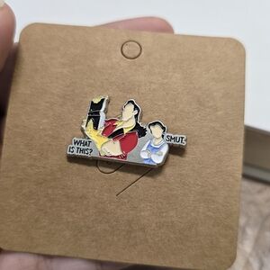 Colorful Enamel Pin with Text Booktok Belle Spicy Romance